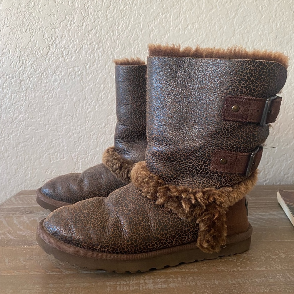 UGG Brown Combat & Moto Boots